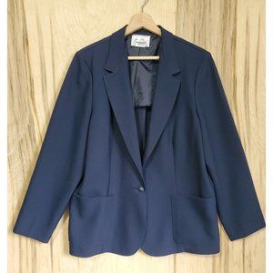 Bend Over Levi Strauss & Co Navy Single Button Blazer Vintage Made in USA Sz 20